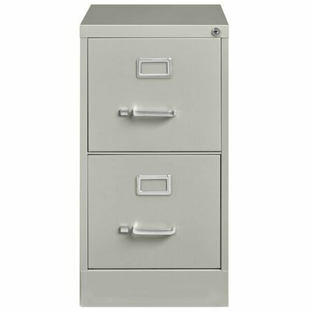 HIRSH INDUSTRIES 22732 Light Gray Two-Drawer Vertical Letter File Cabinet - 15'' x 22'' x 28 3/8'' 42022732
